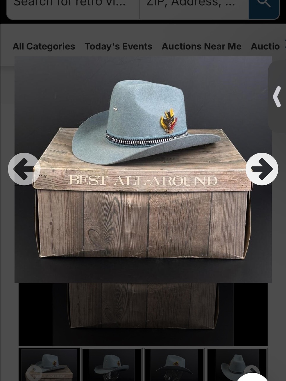 Rustic Wood-Print Hat Storage Box – Brown - Picture 8 of 8